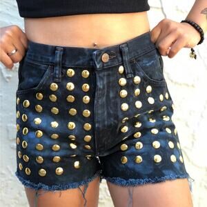 Vintage Tie Dye Gold Studded Shorts